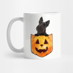 Scottish Terrier Dog In Pumpkin Pocket Halloween Mug